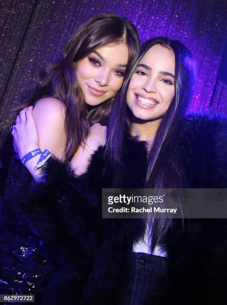 Hailee Steinfeld and Sofia Carson attend the 'Believer' Spirit Day Concert presented by Justin Tranter and GLAAD at Sayer's Club on October 18, 2017...