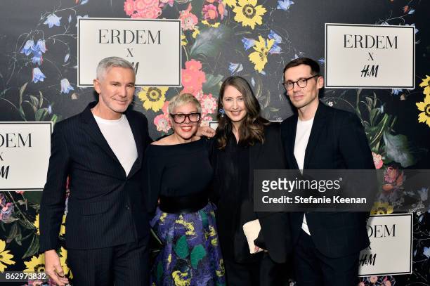 Baz Luhrmann, Catherine Martin, Ann-Sofie Johansson and Erdem Moralioglu at H&M x ERDEM Runway Show & Party at The Ebell Club of Los Angeles on...