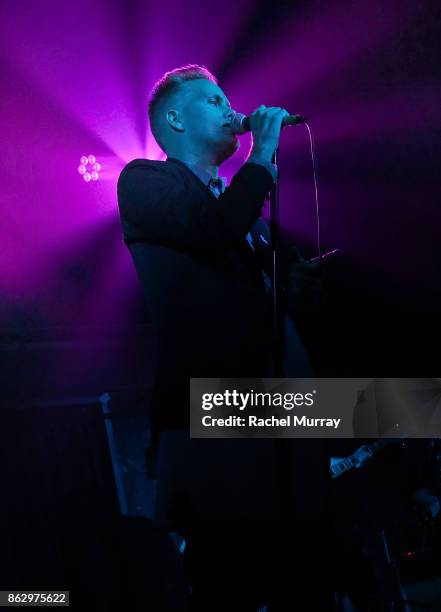 Justin Tranter performs during 'Believer' Spirit Day Concert presented by Justin Tranter and GLAAD at Sayer's Club on October 18, 2017 in Los...