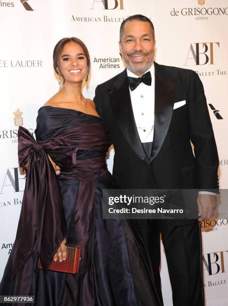 Ballet dancer Misty Copeland and Valentino Carlotti attend 2017 American Ballet Theatre Fall Gala at David H. Koch Theater at Lincoln Center on...