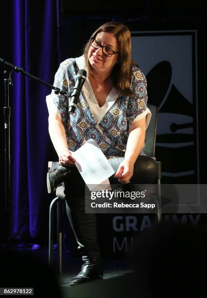 Shirley Halperin moderates at Chart Toppers: Songwriters/Producers In-The-Round Featuring Busbee, Dave Bassett, Warren "Oak" Felder, And Teddy Geiger...