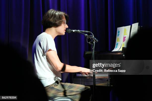 Teddy Geiger performs at Chart Toppers: Songwriters/Producers In-The-Round Featuring Busbee, Dave Bassett, Warren "Oak" Felder, And Teddy Geiger at...