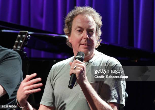 Dave Bassett speaks onstage at Chart Toppers: Songwriters/Producers In-The-Round Featuring Busbee, Dave Bassett, Warren "Oak" Felder, And Teddy...