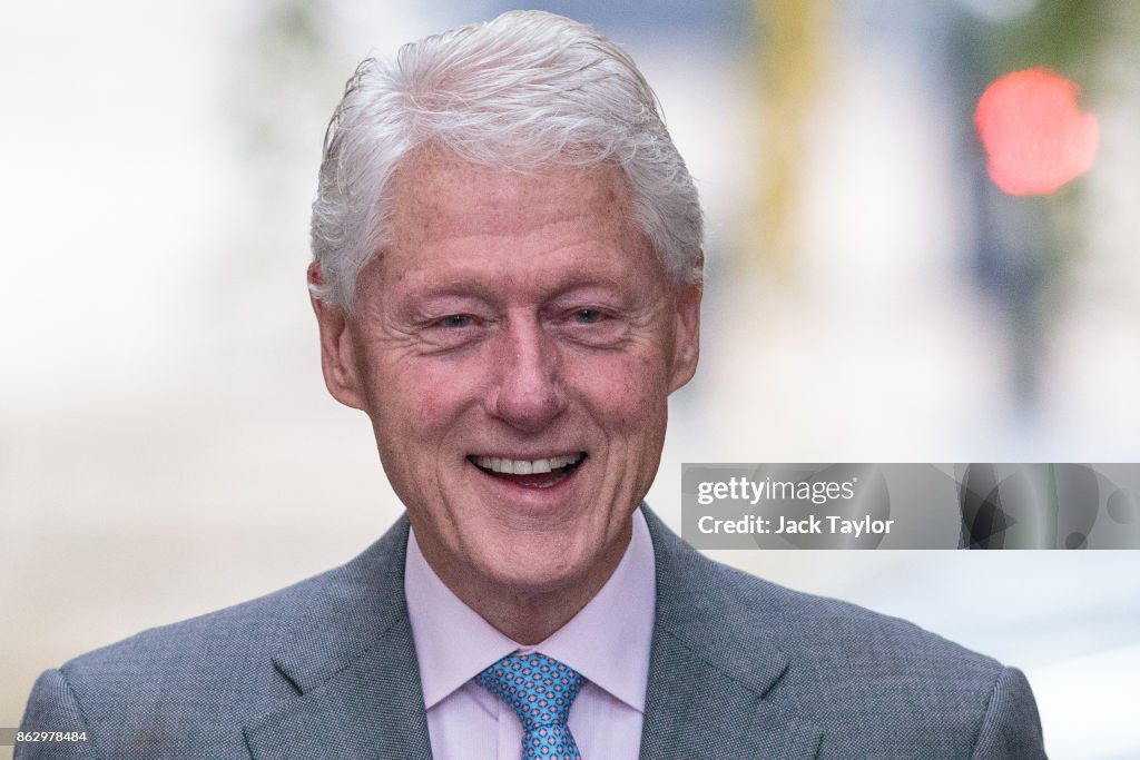 Former US President Bill Clinton Visits Downing Street To Discuss Northern Ireland