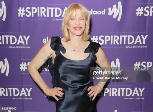 Courtney Love attends the 'Believer' Spirit Day Concert presented by Justin Tranter and GLAAD at Sayer's Club on October 18, 2017 in Los Angeles,...