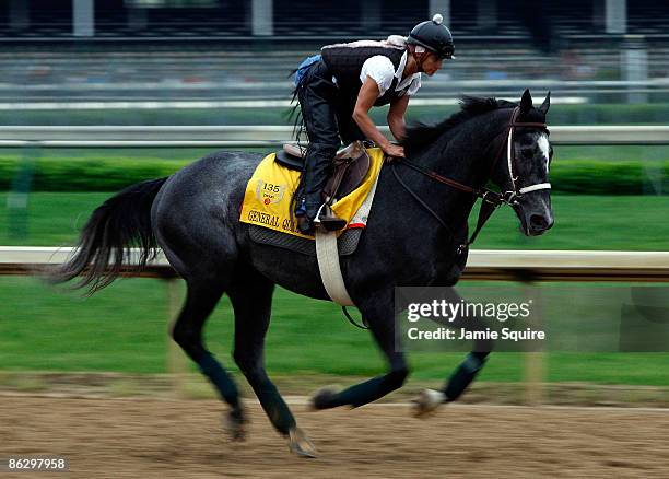 Kentucky Derby competitor General Quarters gallops during morning workouts on April 30, 2009 at Churchill Downs in Louisville, Kentucky.