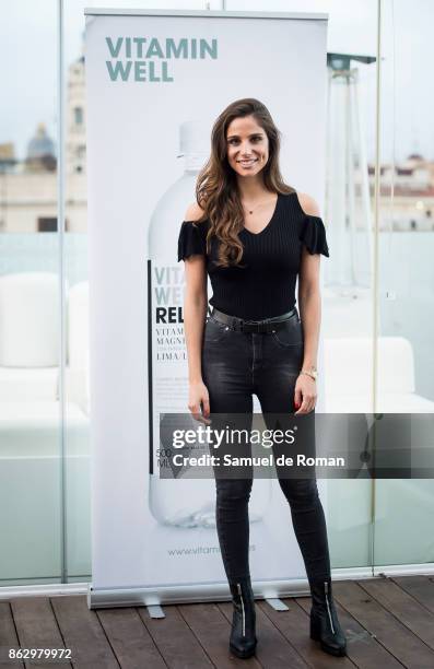 Lucia Villalon Is New Vitamin Well Ambassador on October 19, 2017 in Madrid, Spain.