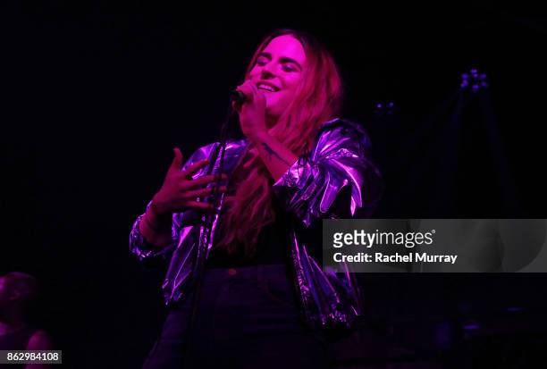 JoJo performs during 'Believer' Spirit Day Concert presented by Justin Tranter and GLAAD at Sayer's Club on October 18, 2017 in Los Angeles,...