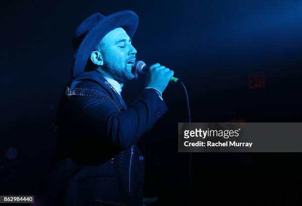 Parson James performs during 'Believer' Spirit Day Concert presented by Justin Tranter and GLAAD at Sayer's Club on October 18, 2017 in Los Angeles,...