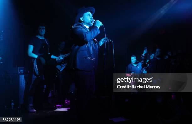 Parson James performs during 'Believer' Spirit Day Concert presented by Justin Tranter and GLAAD at Sayer's Club on October 18, 2017 in Los Angeles,...