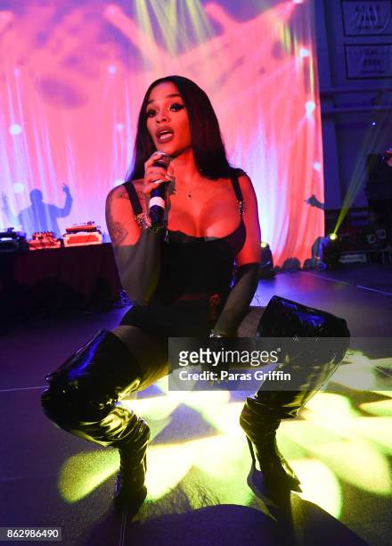 Joseline Hernandez performs onstage during Morehouse Homecoming Hip Hop Concert at Morehouse College Forbes Arena on October 18, 2017 in Atlanta,...