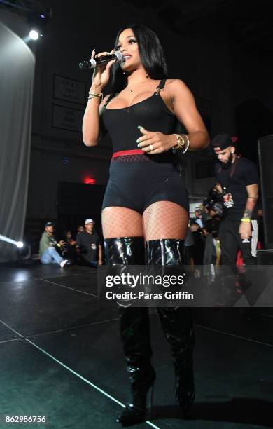 Joseline Hernandez performs onstage during Morehouse Homecoming Hip Hop Concert at Morehouse College Forbes Arena on October 18, 2017 in Atlanta,...