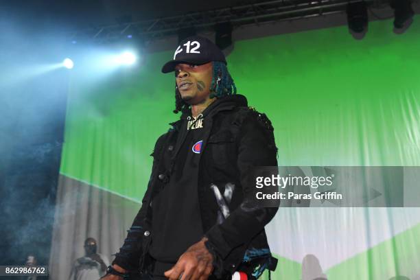 Rapper Dae Dae performs onstage in during Morehouse Homecoming Hip Hop Concert at Morehouse College Forbes Arena on October 18, 2017 in Atlanta,...