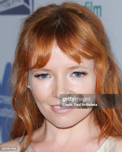 Actress Stef Dawson attends the 6th Annual Australians in Film Award & Benefit Dinner at NeueHouse Hollywood on October 18, 2017 in Los Angeles,...