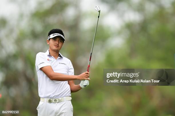 Liu Yan-wei of China pictured during the first round of the Macao Open 2017 at Macau Golf and Country Club on October 19, 2017 in Macau, Macau.