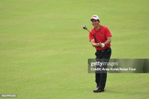 Liang Wen-chong of China pictured during the first round of the Macao Open 2017 at Macau Golf and Country Club on October 19, 2017 in Macau, Macau.