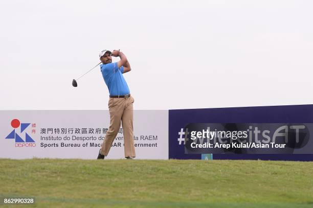 Gaganjeet Bhullar of India pictured during the first round of the Macao Open 2017 at Macau Golf and Country Club on October 19, 2017 in Macau, Macau.