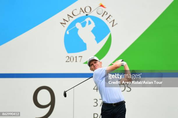 John Michael O'toole of USA pictured during the first round of the Macao Open 2017 at Macau Golf and Country Club on October 19, 2017 in Macau, Macau.