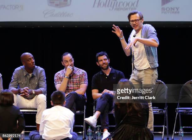 Jimmi Simpson acts out a scene during the Young Storytellers' 14th Annual Signature Event "The Biggest Show" at The Novo by Microsoft on October 18,...