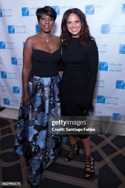Cheryl Wills and Soledad O' Brien attend the 23rd Annual Black Tie & Sneakers Gala Benefiting The Arthur Ashe Institute For Urban Health at the Grand...
