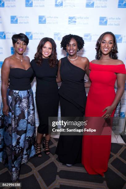 Cheryl Wills, Soledad O' Brien, Dr. Marilyn A. Fraser and Natasha Alford attend the 23rd Annual Black Tie & Sneakers Gala Benefiting The Arthur Ashe...