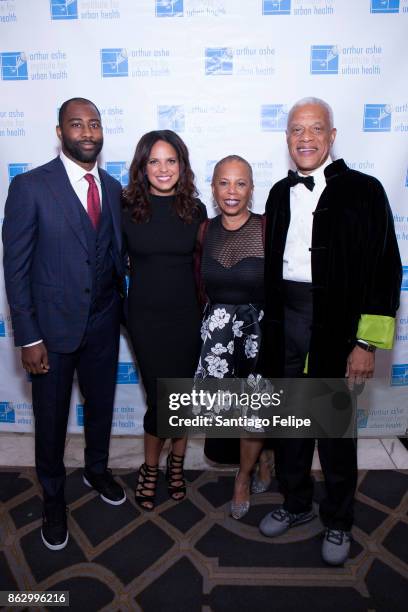 Darrelle Revis, Soledad O' Brien, guest and Kenneth Chenault attend the 23rd Annual Black Tie & Sneakers Gala Benefiting The Arthur Ashe Institute...