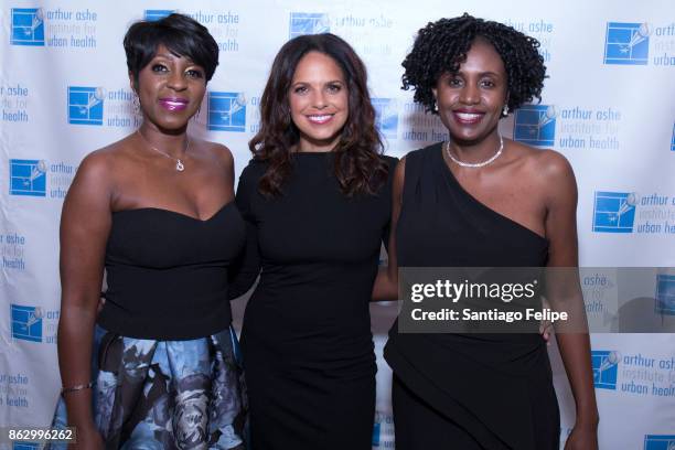 Cheryl Wills, Soledad O' Brien and Dr. Marilyn A. Fraser attend the 23rd Annual Black Tie & Sneakers Gala Benefiting The Arthur Ashe Institute For...