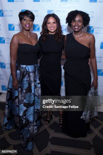 Cheryl Wills, Soledad O' Brien and Dr. Marilyn A. Fraser attend the 23rd Annual Black Tie & Sneakers Gala Benefiting The Arthur Ashe Institute For...