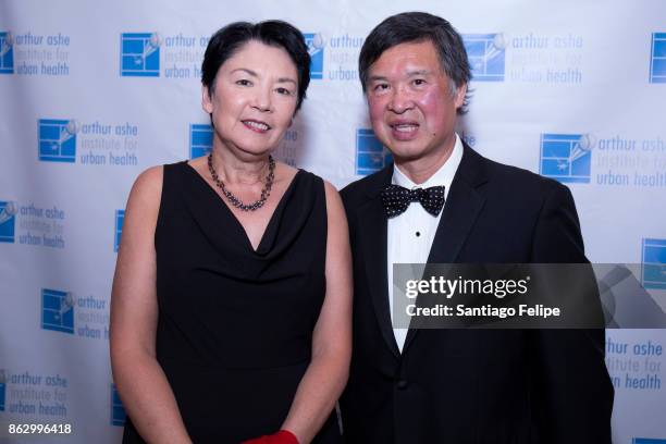 Kathy Hirata Chin and Denny Chin attend the 23rd Annual Black Tie & Sneakers Gala Benefiting The Arthur Ashe Institute For Urban Health at the Grand...