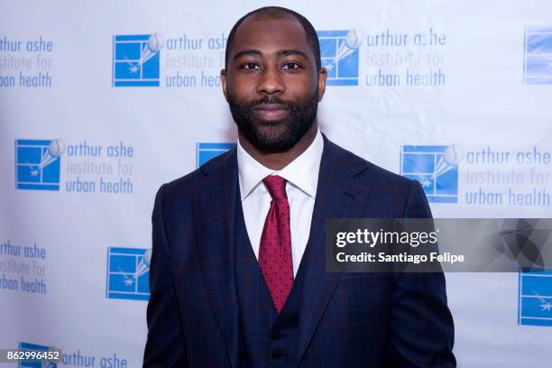 Darrelle Revis attends the 23rd Annual Black Tie & Sneakers Gala Benefiting The Arthur Ashe Institute For Urban Health at the Grand Hyatt on October...