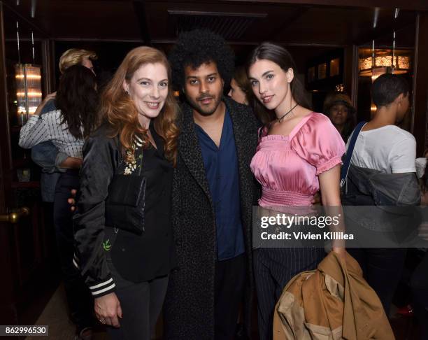 Entertainment Director at ELLE Magazine Jennifer Weisel, Twin Shadow and Rainey Qualley attend The ELLE Super Bowl, Presented by AG on October 13,...