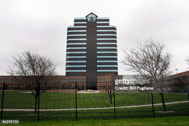 The Chrysler logo displays on top of its world headquarters on April 30, 2009 in Auburn Hills, Michigan. Chrysler failed to come to an agreement with...