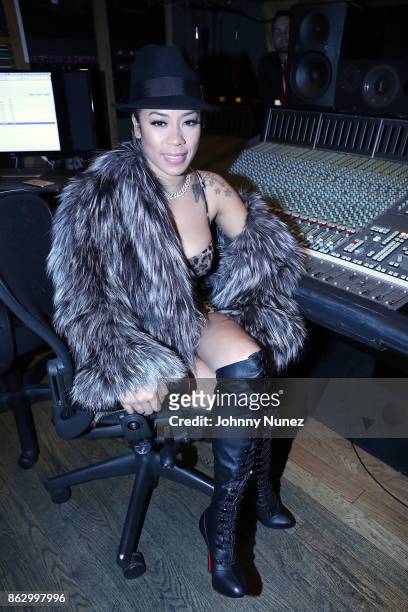 Keyshia Cole Attends Her "11:11 Reset" Album Listening Party at Premiere Recording Studio on October 18, 2017 in New York City.
