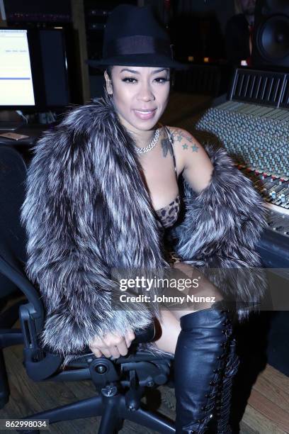 Keyshia Cole Attends Her "11:11 Reset" Album Listening Party at Premiere Recording Studio on October 18, 2017 in New York City.