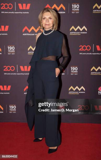 Designer Carla Zampatti at a gala event to celebrate the opening of the Westpac Long Gallery at the Australian Museum on October 19, 2017 in Sydney,...