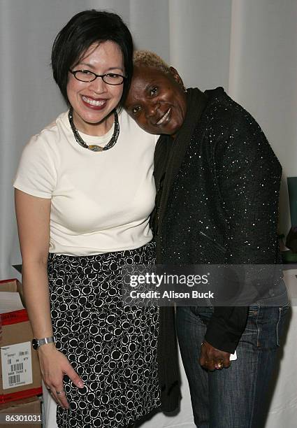 Angelique Kidjo at the Hush Puppies booth during the 50th Annual Grammy Awards - Grammy Style Studio - Day 4 on February 9, 2008 in Los Angeles,...