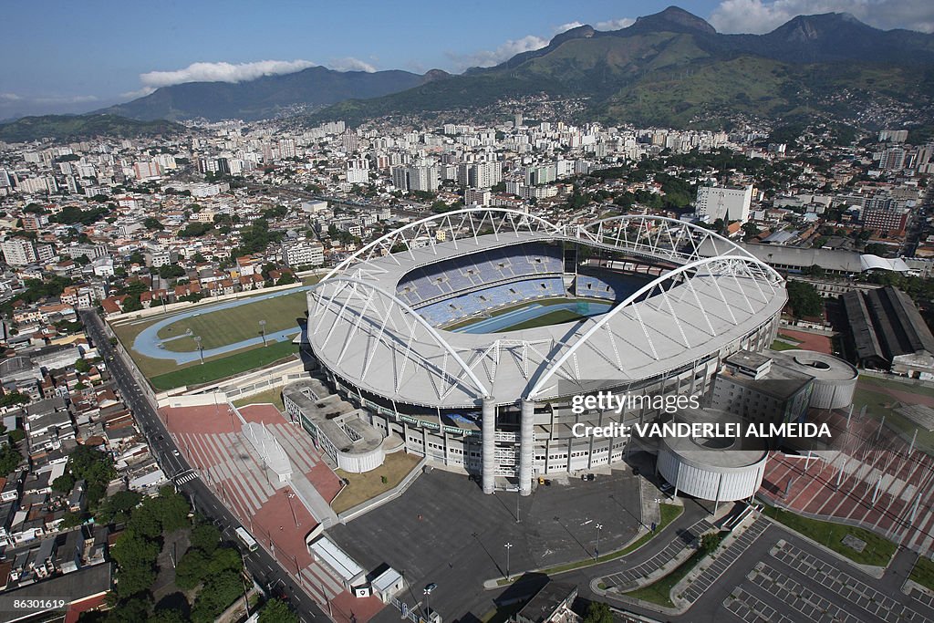 Aerial view of the Joao Havelange Olimpi