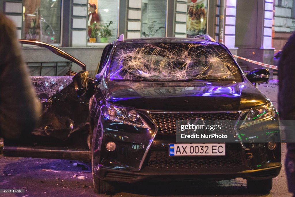 Violent car accident that killed 5 people in Ukraine
