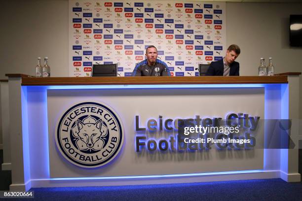 Caretaker manager Michael Appleton during the Leicester City press conference at King Power Stadium on October 19 , 2017 in Leicester, United Kingdom.