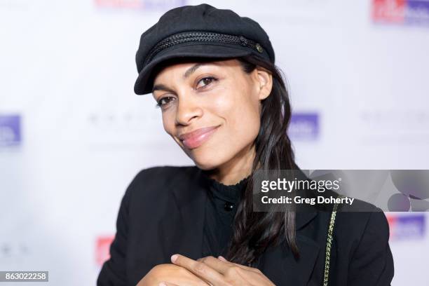 Actress Rosario Dawson arrives for the Childhelp Hosts An Evening Celebrating Hollywood Heroes at Riviera 31 on October 18, 2017 in Beverly Hills,...