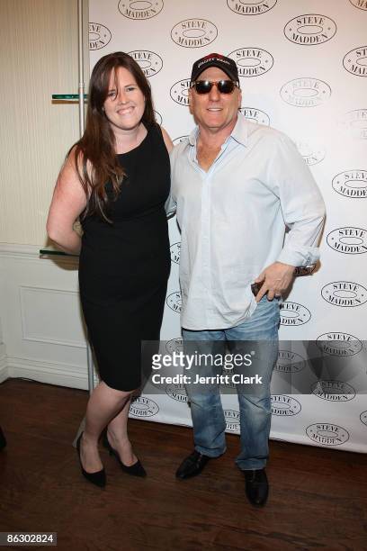 Katie Caperton, Editor-in-chief of OK! Magazine and Steve Madden attend a Chester French performance at Steven By Steve Madden on April 29, 2009 in...