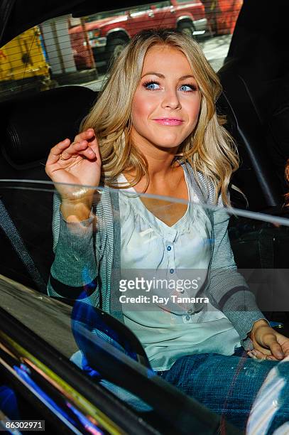 "Dancing With The Stars" contestant Julianne Hough visits the "Live With Regis And Kelly" taping at the ABC Lincoln Center Studio on April 30, 2009...