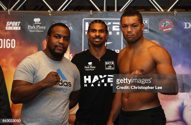 Joe "Juggernaut" Joyce goes head to head with his oppointent Ian "Lay em out" Lewison during the Hayemaker Ringstar Fight Night Weigh In at the Park...