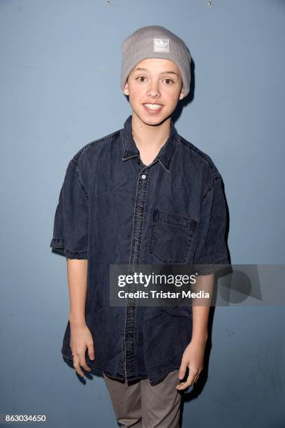 Teen star and singer Jacob Sartorius poses for pictures before his concert on October 19, 2017 in Berlin, Germany.