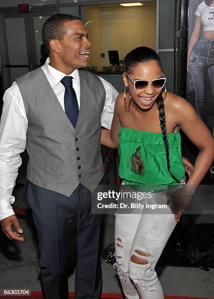 Recording artist Ashanti and director Benny Boom arrive at the Los Angeles screening of "Next Day Air" at the ArcLight Cinemas on April 29, 2009 in...