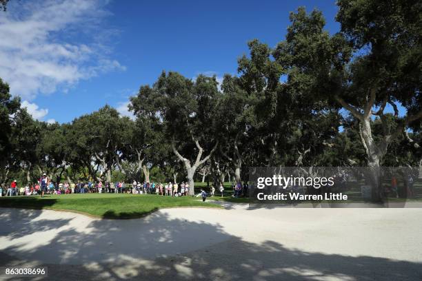 General View of the 8th green during day one of the Andalucia Valderrama Masters at Real Club Valderrama on October 19, 2017 in Cadiz, Spain.