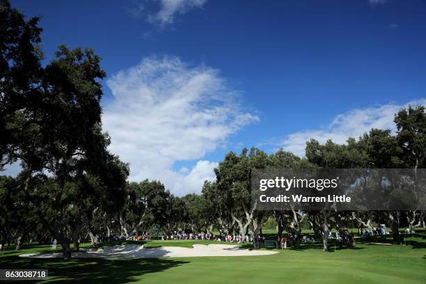 General View of the 8th green during day one of the Andalucia Valderrama Masters at Real Club Valderrama on October 19, 2017 in Cadiz, Spain.