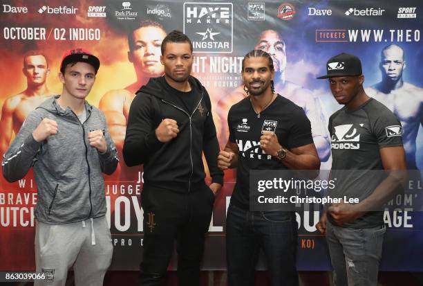 Willy "Braveheart" Hutchinson, Joe "Juggernaut" Joyce, David "The Hayemaker" Haye and Michael "Venom" Page pose for the camera during the Hayemaker...