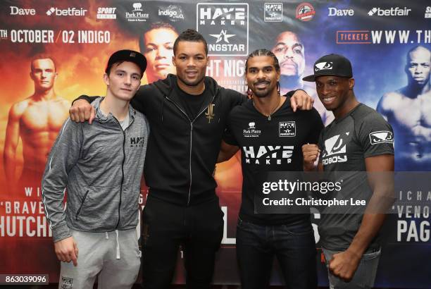 Willy "Braveheart" Hutchinson, Joe "Juggernaut" Joyce, David "The Hayemaker" Haye and Michael "Venom" Page pose for the camera during the Hayemaker...