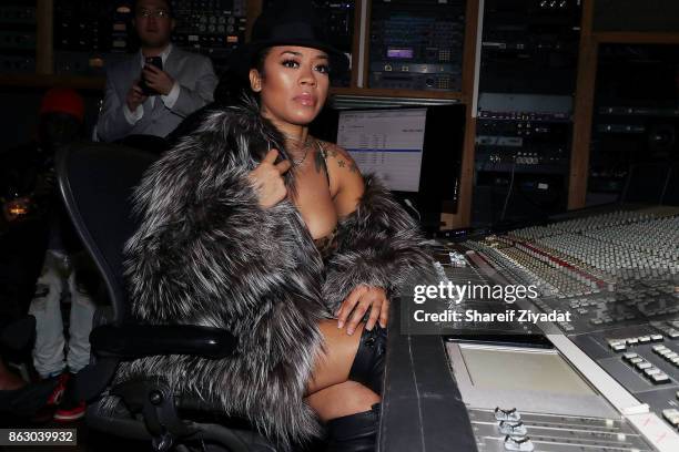 Keyshia Cole attends her "11:11 Reset" Listening Party at Premiere Recording Studio on October 18, 2017 in New York City.